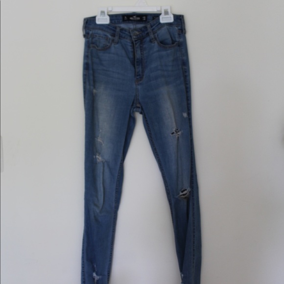 Hollister Blue Ripped Jeans - Picture 1 of 3
